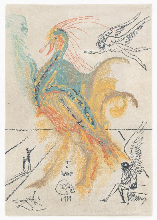A rug, after Salvador Dalí, Ege Axminster A/S, Denmark, 140 x 200 cm.