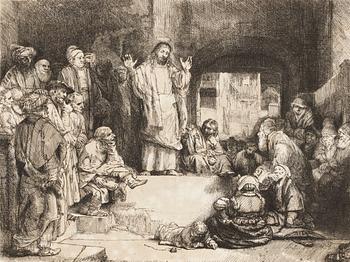 Rembrandt Harmensz van Rijn, "Christ preaching" (La petite tombe).