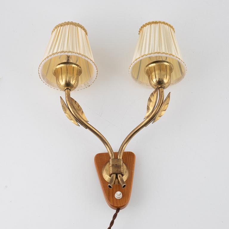 Harald Notini, wall lamps 1 pair, model "8651", Arvid Böhlmarks Lampfabrik, 1940s-50s.