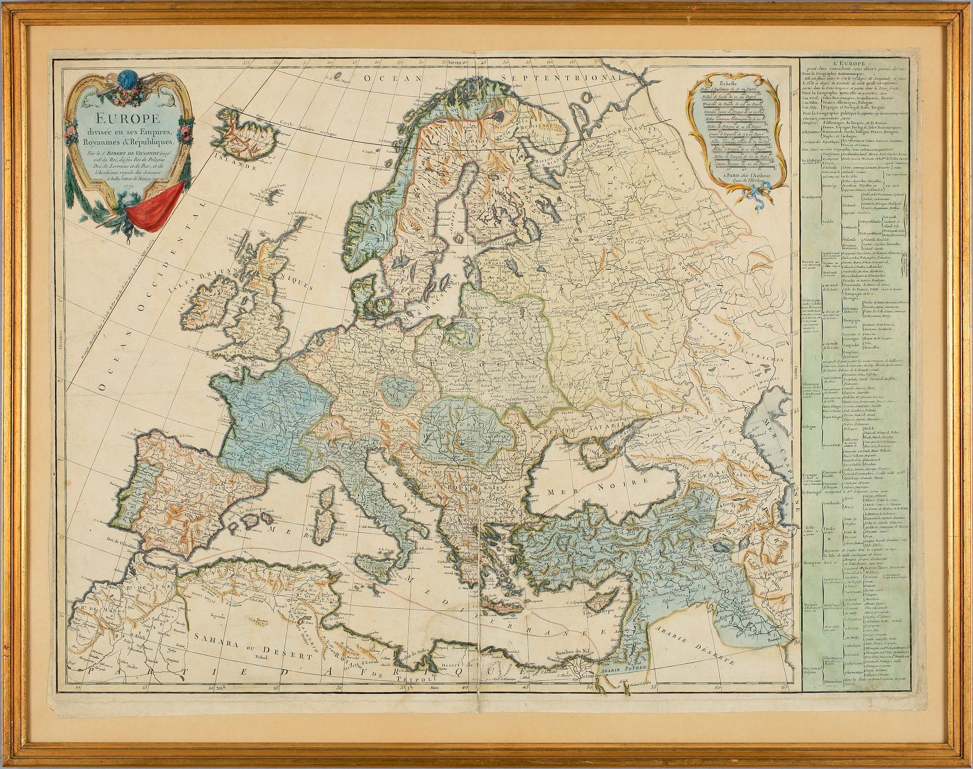 KARTA, gravyr, dat 1771.