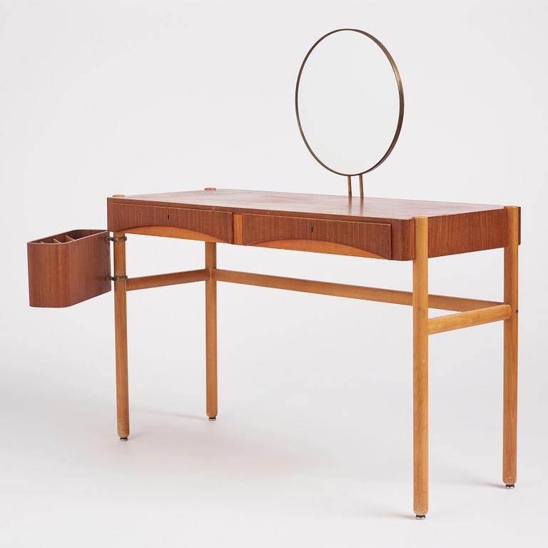 Bertil Fridhagen, sminkbord, modell "3-127, Ligrett-serien", Svenska Möbelfabriken Bodafors, 1950-tal.