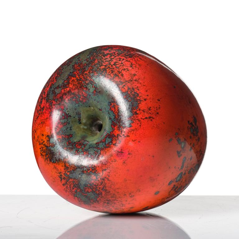 Hans Hedberg, a faience sculpture of an apple, Biot, France.