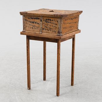A painted chest, 19th Century.