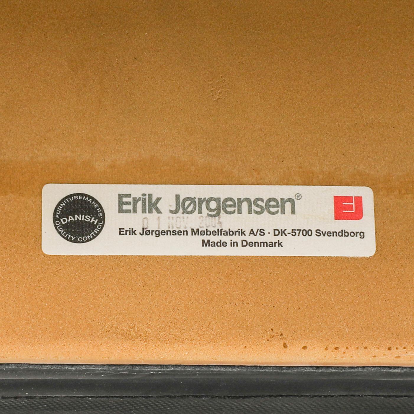 A set of eight leather easychairs by Erik Jørgensen Møbelfabrik, Svendborg, Denmark.