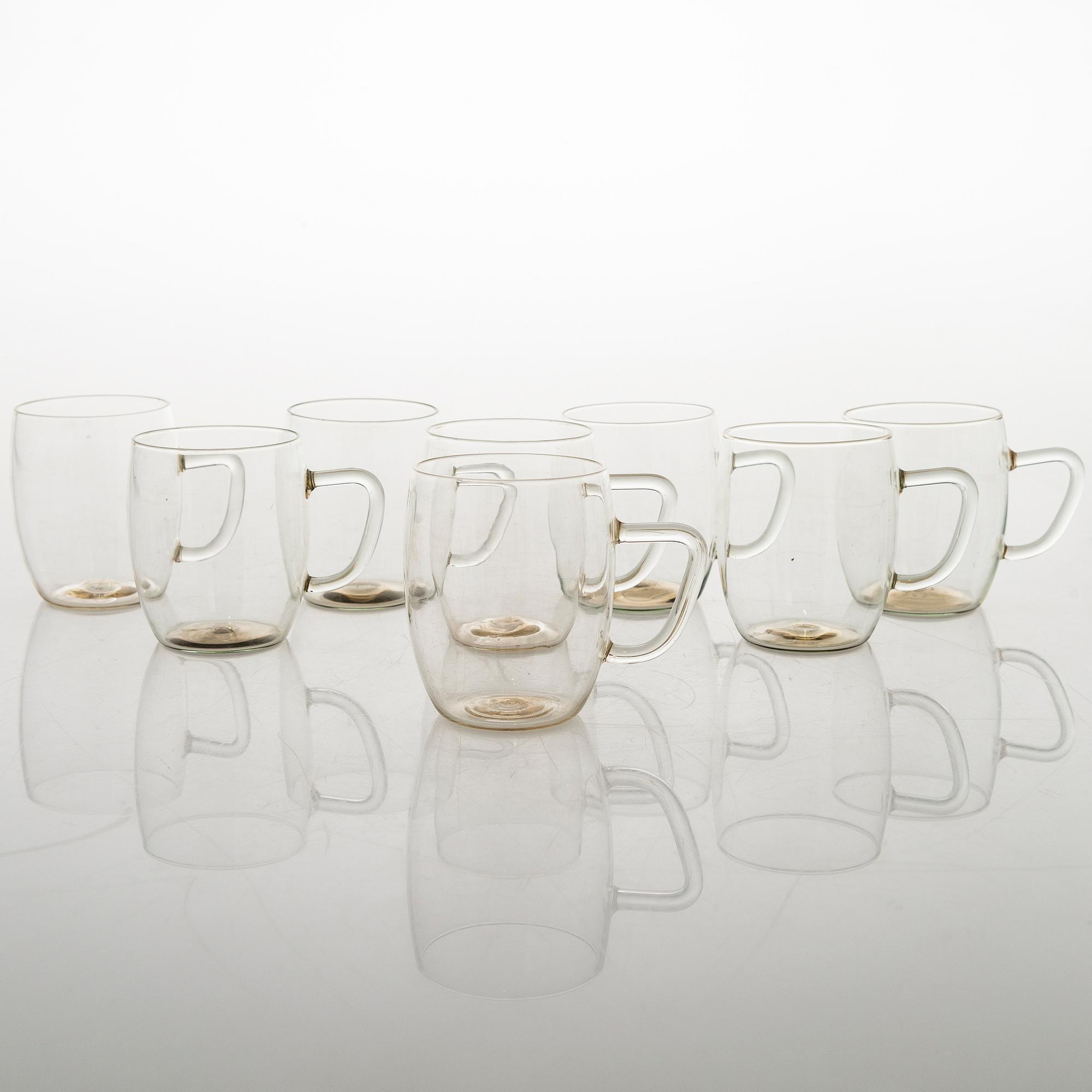 WILHELM WAGENFELD, 16-piece 1930/40's teaset for Jenaglas, Paltex, Schott Mainz.