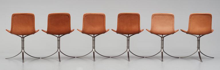 Poul Kjaerholm, a set of six 'PK-9' chairs, Fritz Hansen, Denmark, 2006.