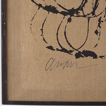 Arman, silkscreen on canvas, signed Arman. Executed in 1971 with an edition of 25.