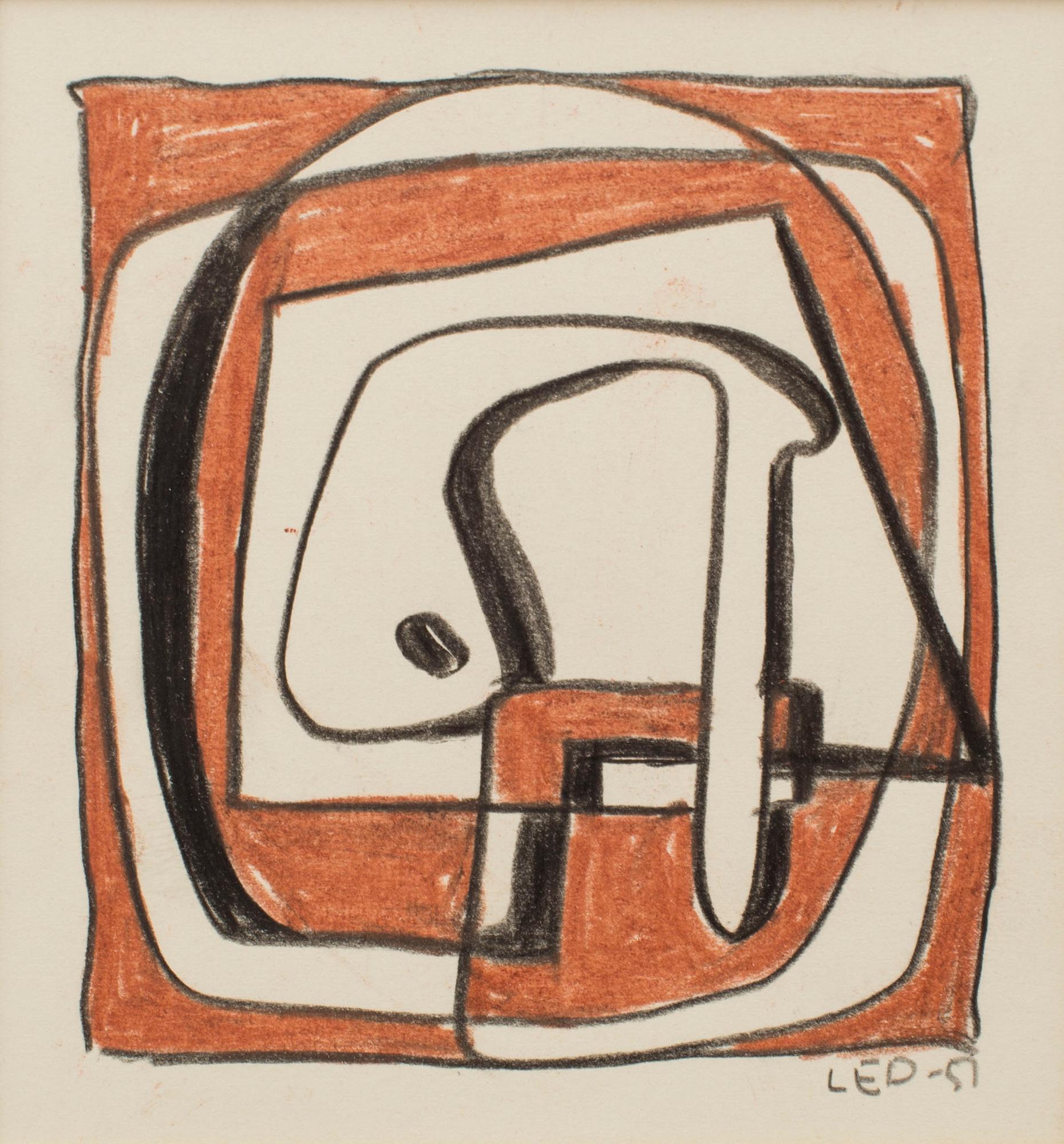 LARS ENGLUND, Kritteckningar, 2 st, signerade och daterad -51.