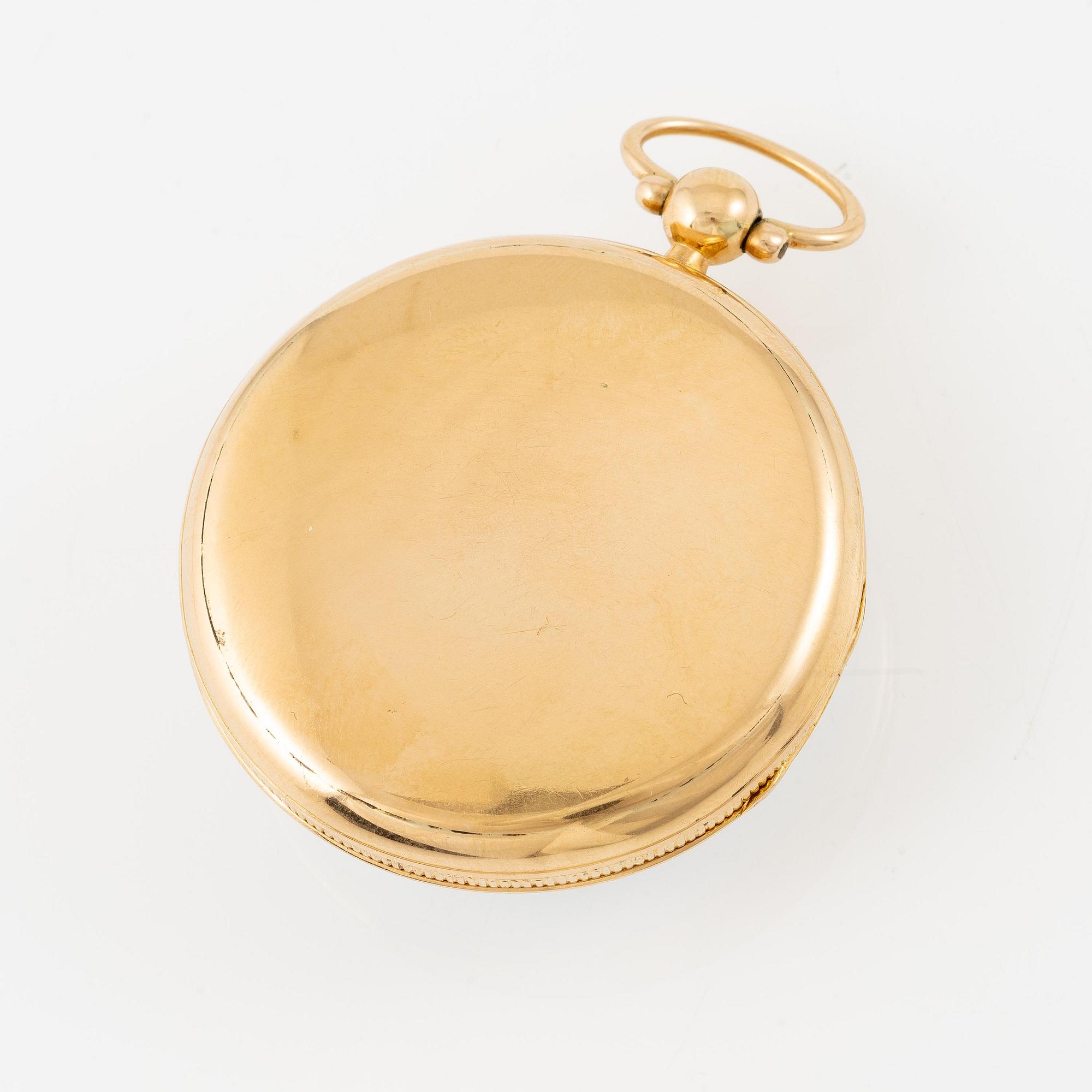 A gold pocket-watch by J. Kock (royal watchmaker, active in Stockholm 1762-1803).