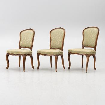Stolar, tre stycken, Louis XV, Frankrike, 1700-tal.