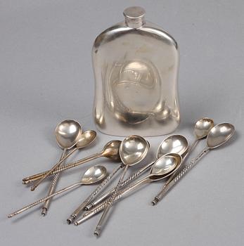 PARTI SILVER, 19 delar, Sverige, England, Ryssland, ca 1900-1930.