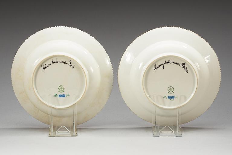 A set of 12 Royal Copenhagen 'Flora Danica' soup dishes, 20th Century.