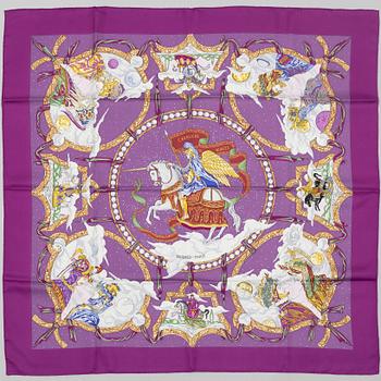Hermès, scarf, "Cavaliers des Nuages".