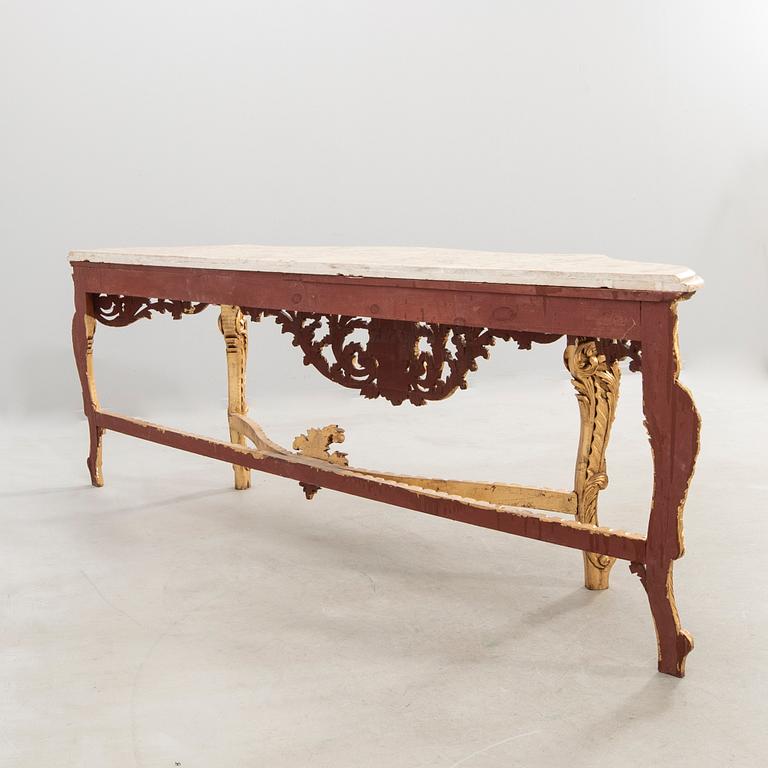 Console table in Rococo style, second half of the 20th century.