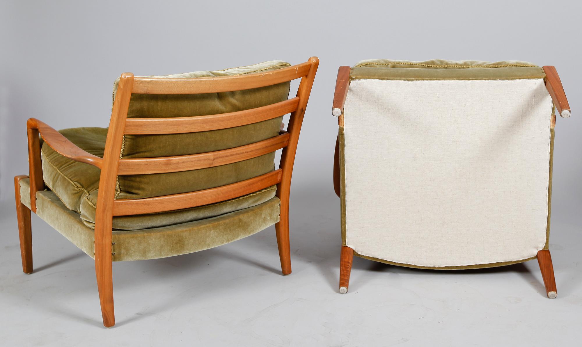 FÅTÖLJER, 1 par, 1960-/70-tal.