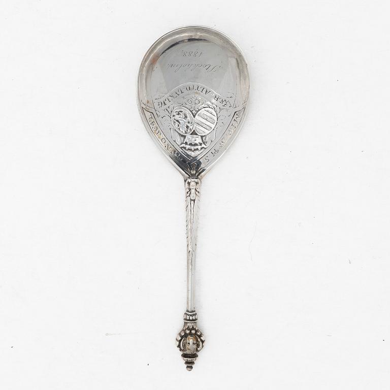 A Danish silver spoon, second half of the 19th Century.