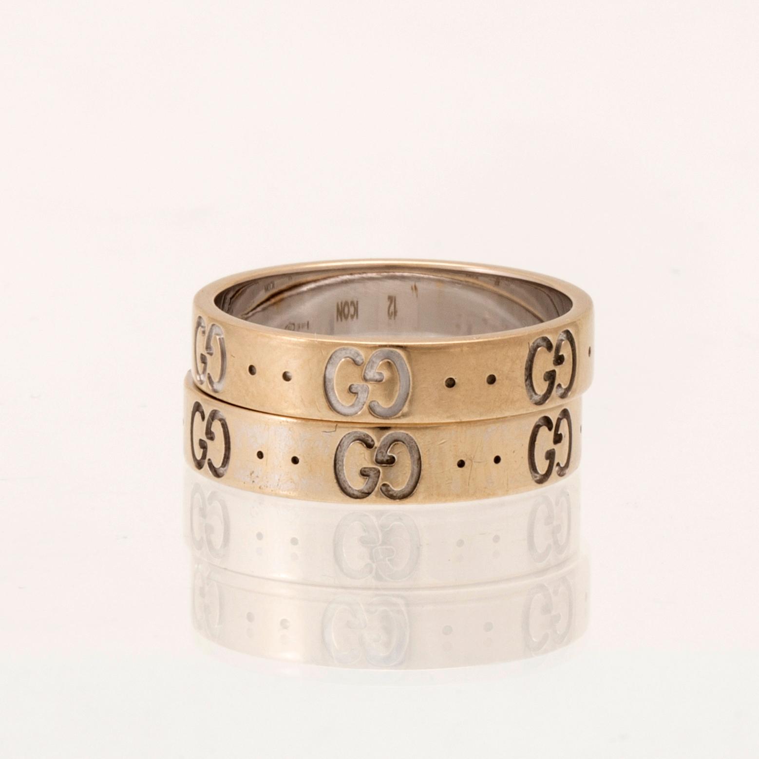 Gucci, ringar ett par "Gucci Icon" 18K vitguld.