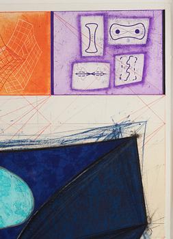 John Newman, etching/mixed media, signed and numbered 12/42, executed in 1990.