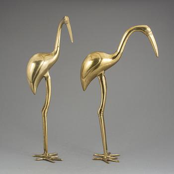 INREDNINGSSKUPTURER, 2 st, mässing, 1900-talets slut.