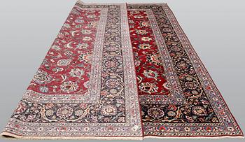 A Meshed carpet, approx. 340 x 295 cm.