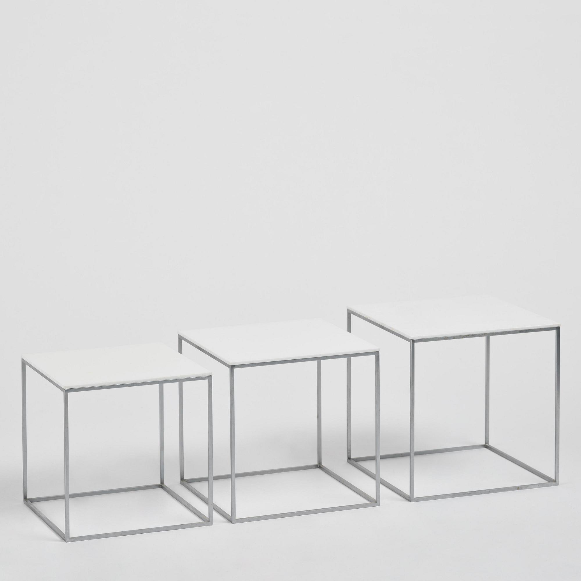 Poul Kjaerholm, a set of "PK71" nesting tables, E. Kold Christensen, Denmark.