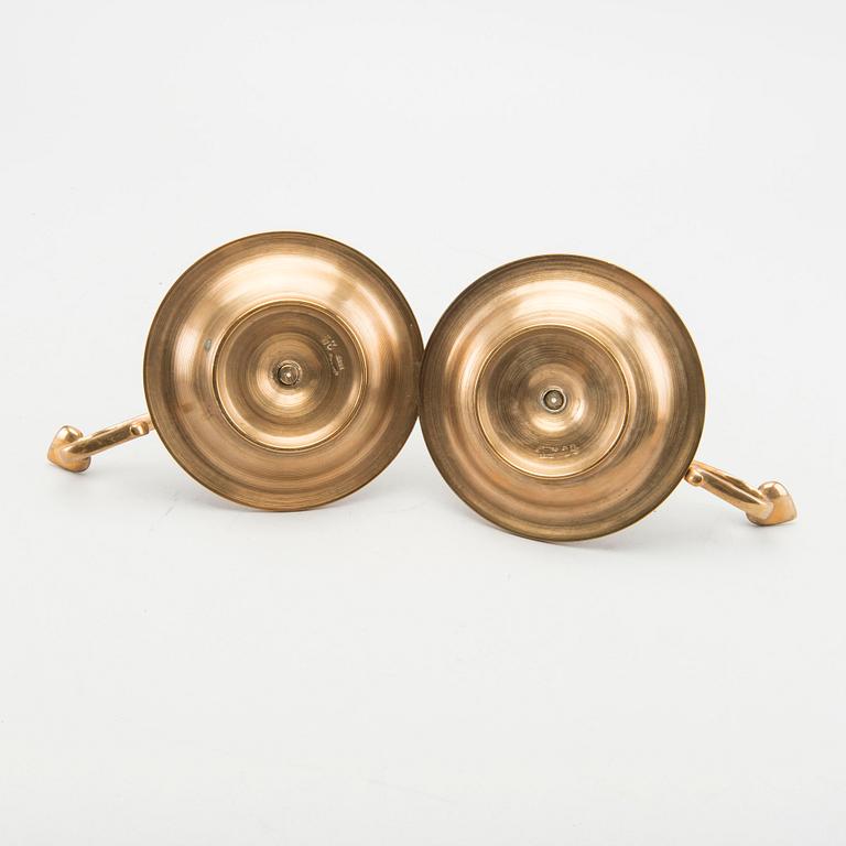 A pair of Gusum brass candelsticks.