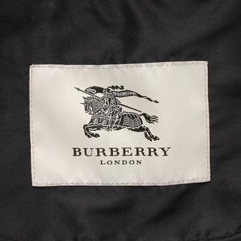 BURBERRY, a black quilted jacket, size 40.