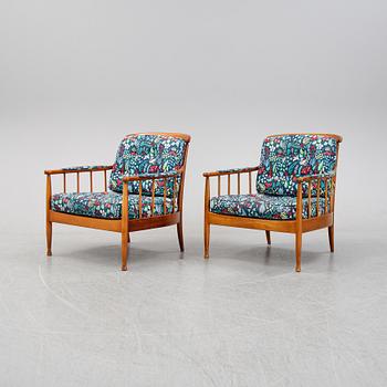 A pair of 'Skrindan' armchairs by Kerstin Hörlin-Holmquist for OPE möbler.