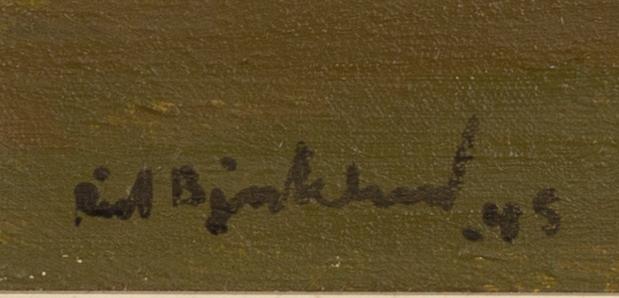 RICHARD BJÖRKLUND, olja på duk, signerad och daterad -45.