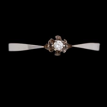 RING samt HÄNGE, 18 k vitguld, Alton med briljantslipade diamanter. Total vikt ca 2 gram.