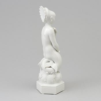 FIGURIN, porslin. "Sjöjungfru", Arno Malinowski, Royal Copenhagen, Danmark, 1960-tal.