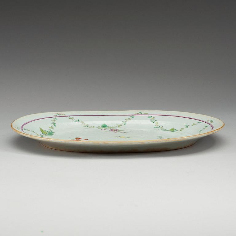 STEKFAT, kompaniporslin. Qing dynastin, Qianlong (1736-95).
