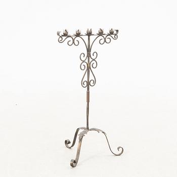 Golvljusstake 1900-talets mitt smide.