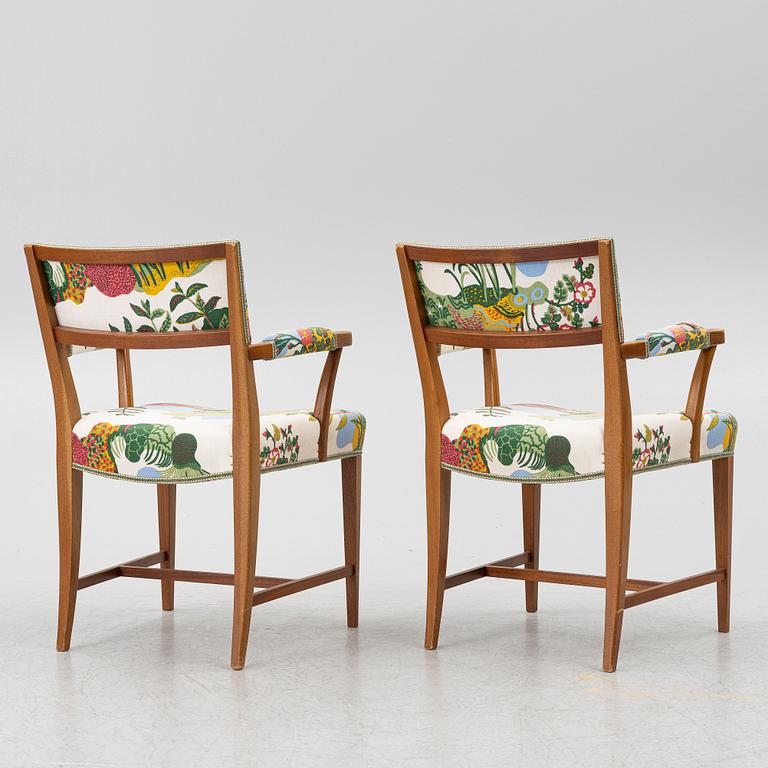 Josef Frank, a pair of model 695 armchairs, Svenskt Tenn.