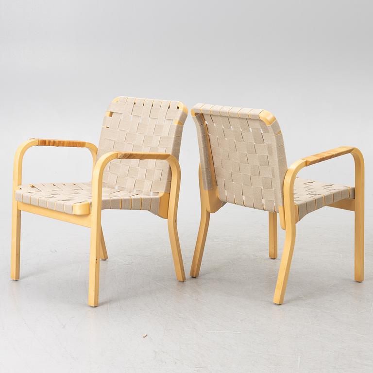 Alvar Aalto, Armchairs, 4 pcs, model 45, Artek, Finland.