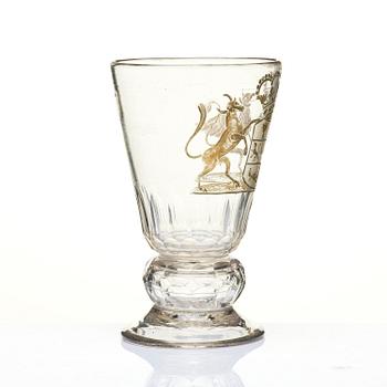 Bägarglas på fot, 1700-tal.