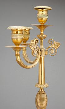 KANDELABER, senempire, 1800-tal.