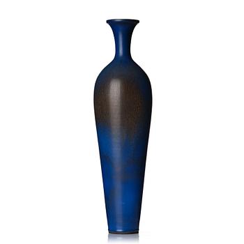 84. Berndt Friberg, a blue glazed "rabbit's fur" stoneware vase, Gustavsberg studio, Sweden 1958.