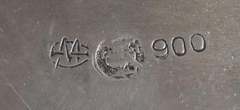 LOCKASK, silver, utländska stämplar, 310 g.