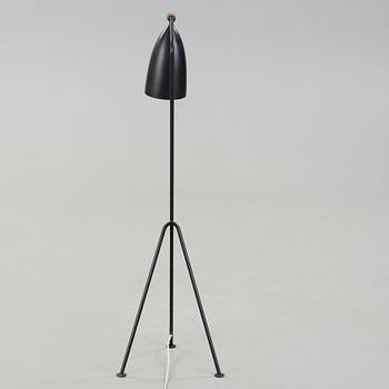 Greta Magnusson Grossman, a 'G-33' (Grasshopper) black lacquered floor lamp, Bergboms, Sweden 1950's.