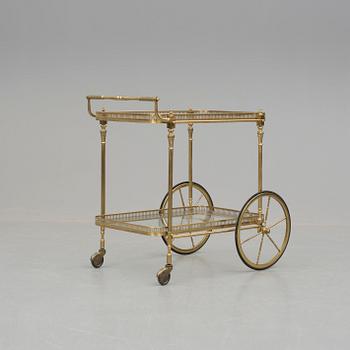 SERVERINGSVAGN, mässing, 1960/70-tal.