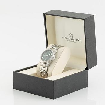 Sjöö Sandström, Royal Steel Classic, armbandsur, 37 mm.