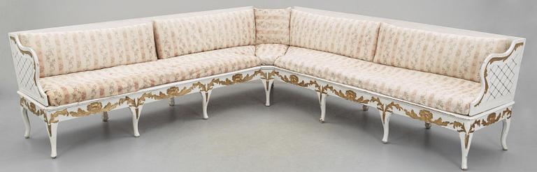 A Finnish 19th century corner sofa.