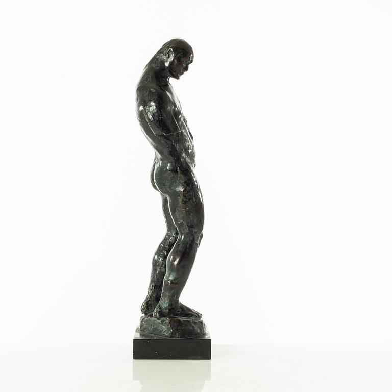 Gudmar Olovson, sculpture. Signed. Numbered. Foundry mark. Bronze, total height 50 cm, length 13 cm.