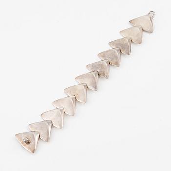 Hans Hansen, necklace and bracelet, sterling silver, Denmark.