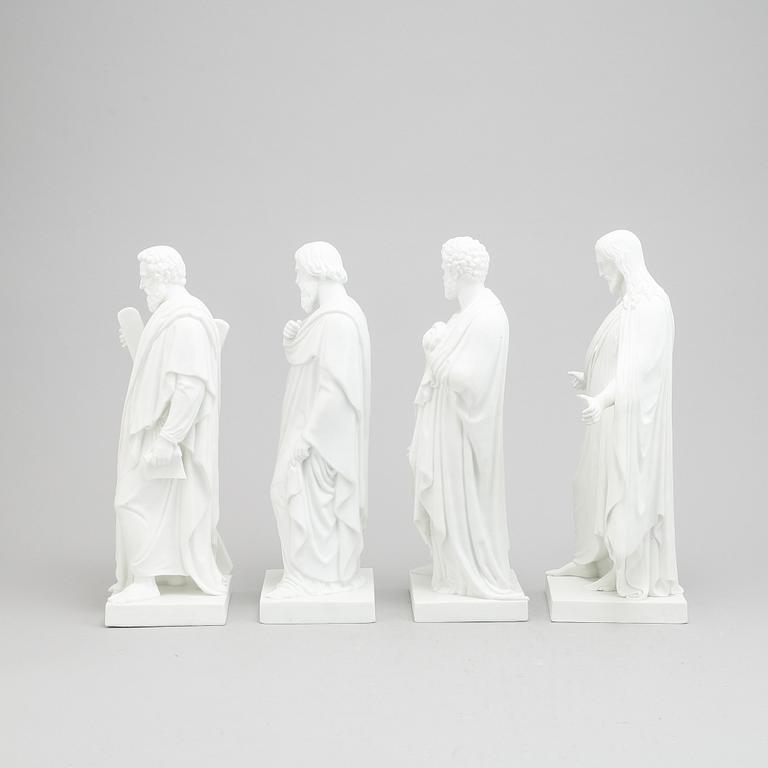 Four parian figurines, Bing & Gröndahl and Royal Copenhagen.