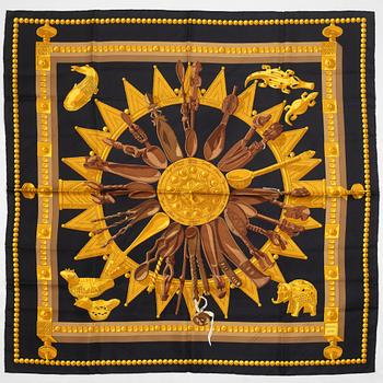Hermès, scarf, "Spoons of Africa".