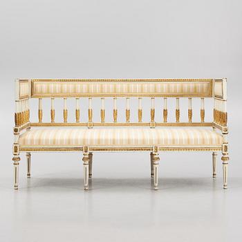 A late Gustavian-style sofa, circa 1900.