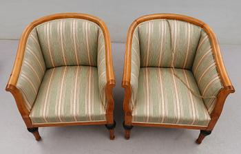 FÅTÖLJER, 1 par, 1900-talets första hälft.