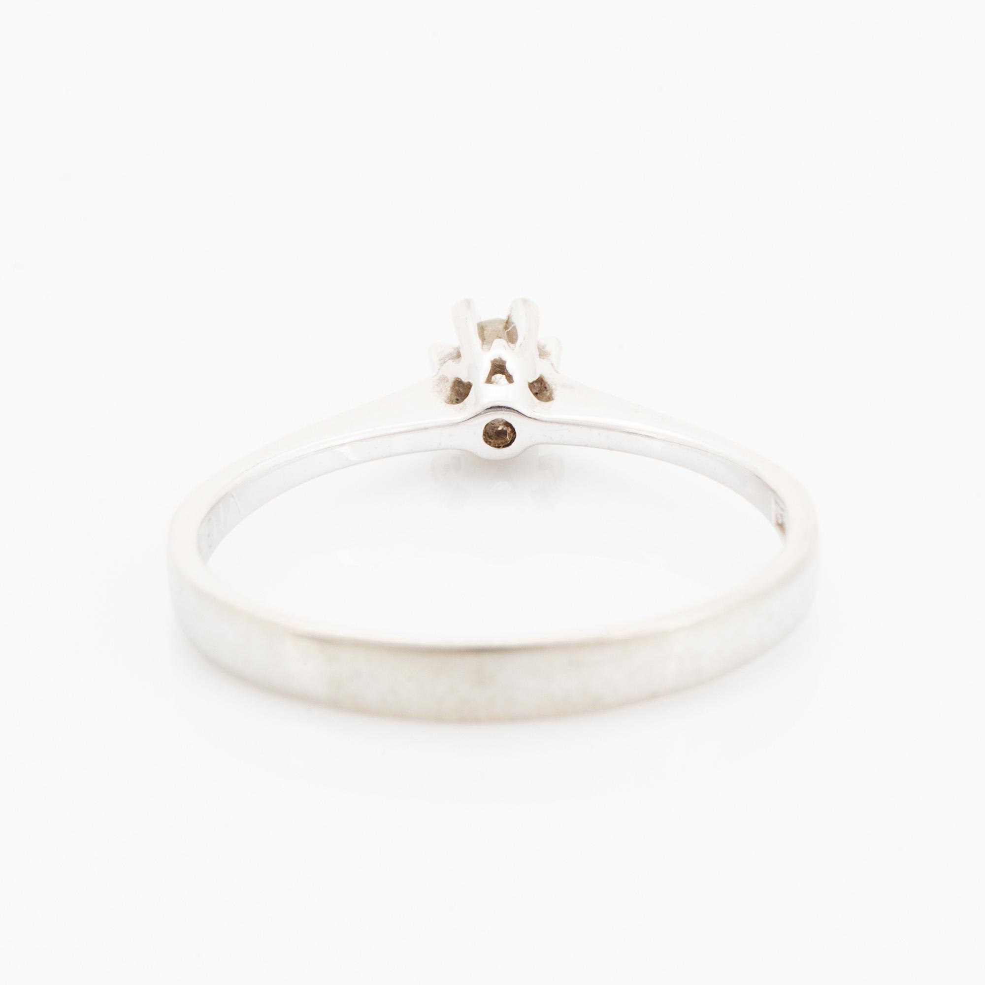 Small brilliant-cut diamond ring.